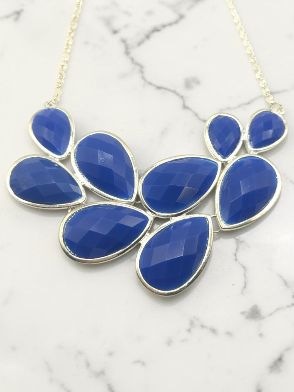 Jane Stone Blue Statement Necklace